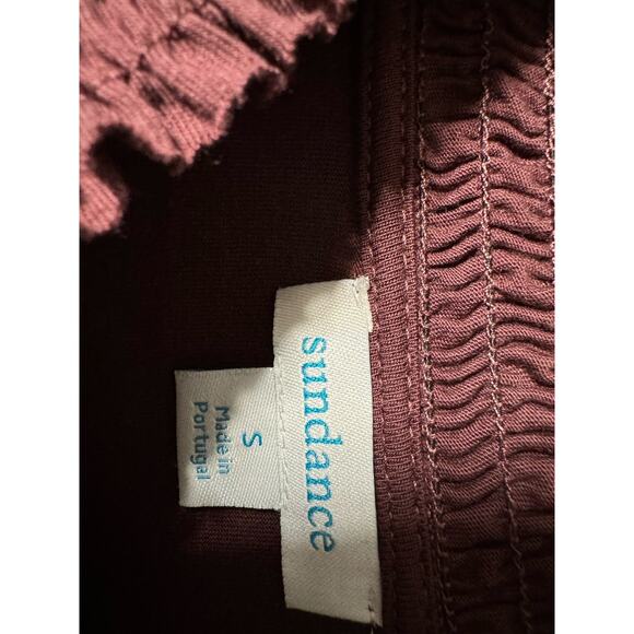 Sundance Shirred Front Long Sleeve High Neck Blouse Small - Picture 3 of 5